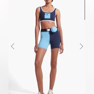 New Balance x Staud sleek belted biker short